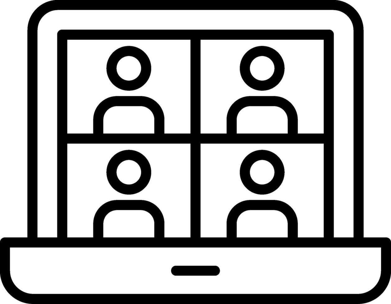 Online Meeting Icon Design vector