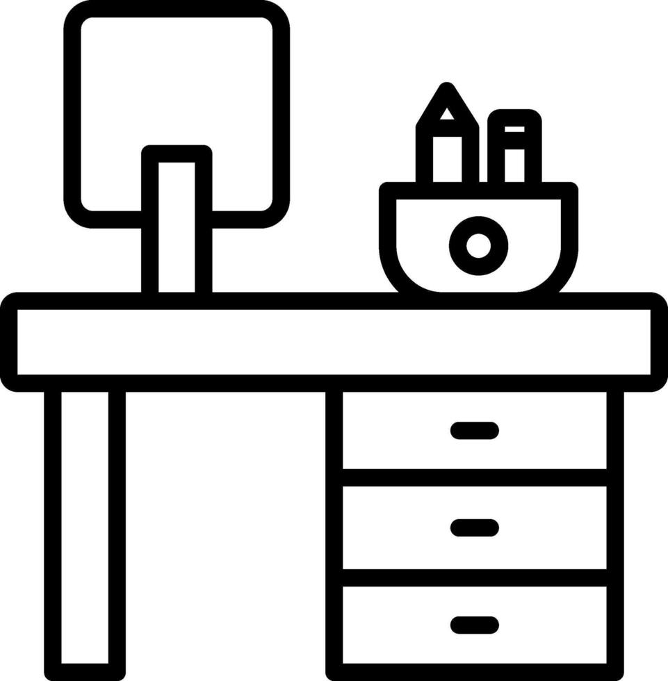 Office Desk Icon Design vector