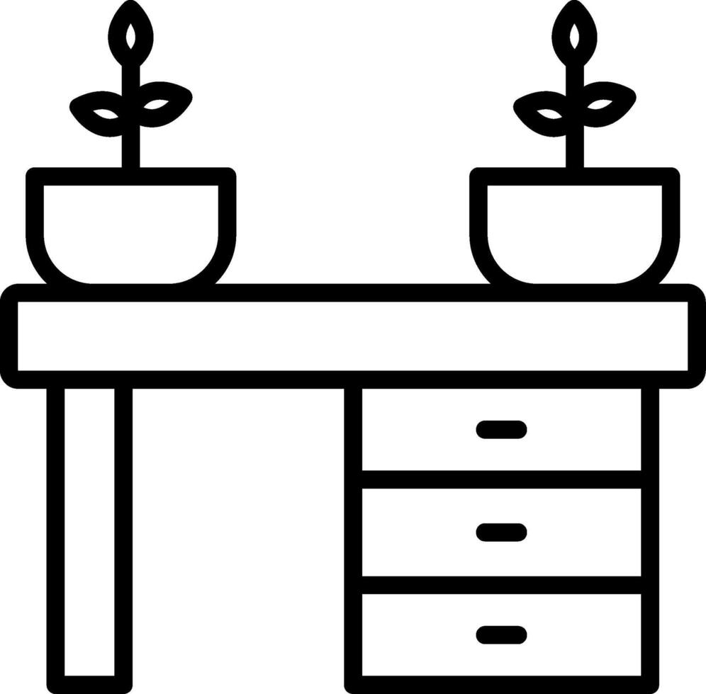 Office Desk Icon Design vector