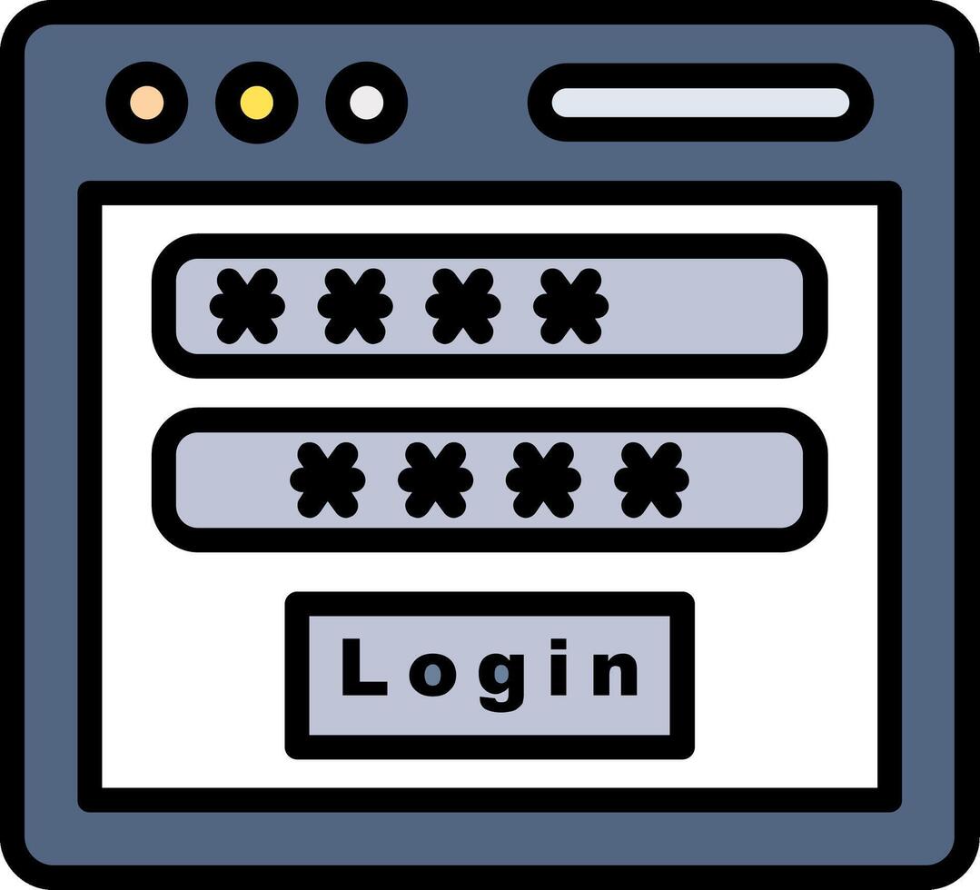 Login Icon Design vector