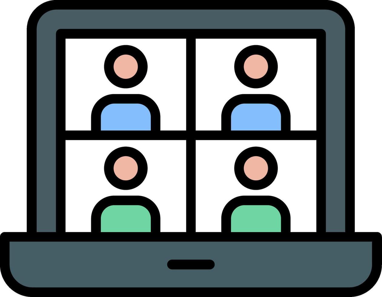 Online Meeting Icon Design vector