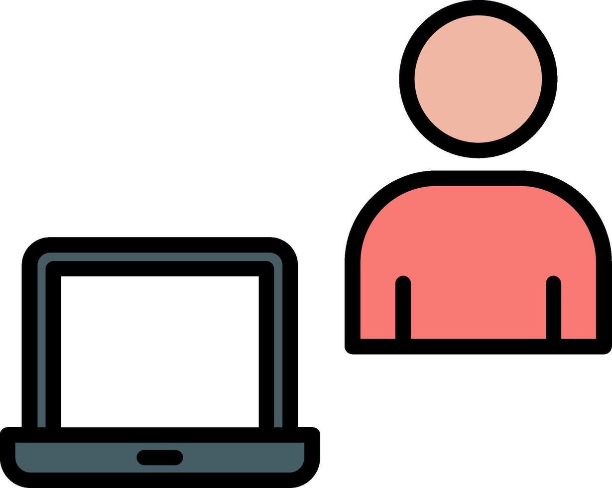 Work From Home Icon Design vector
