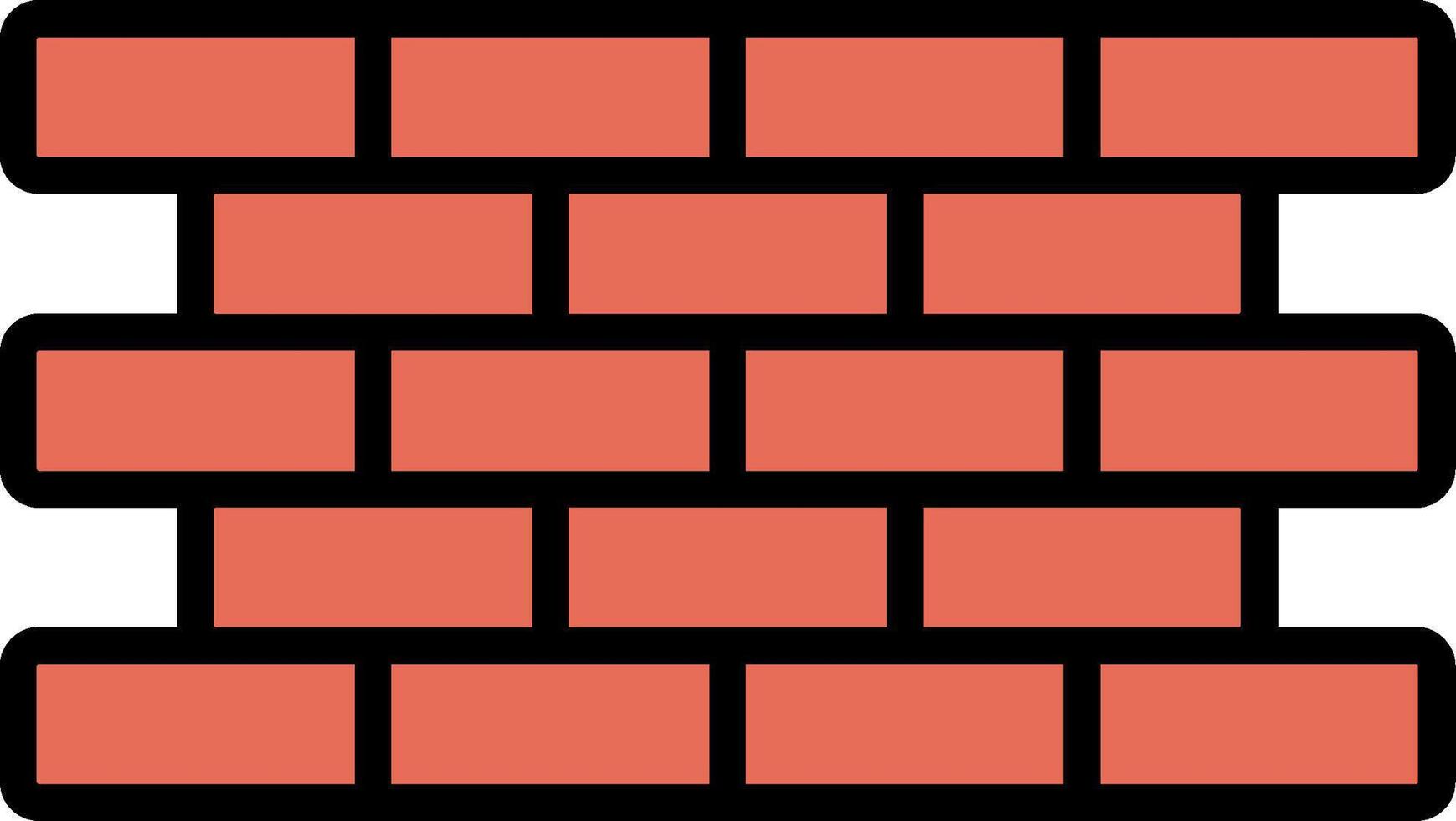 Brick Wall Icon Design vector