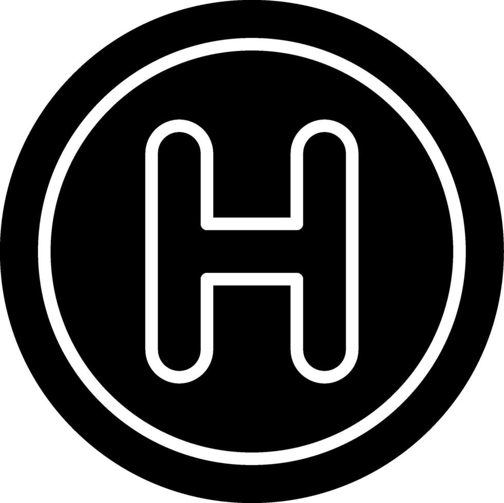 Helipad Icon Design vector