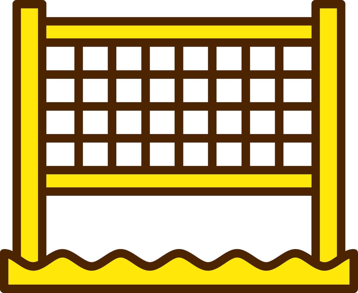 Beach volleyball net Icon Design Symbol vector