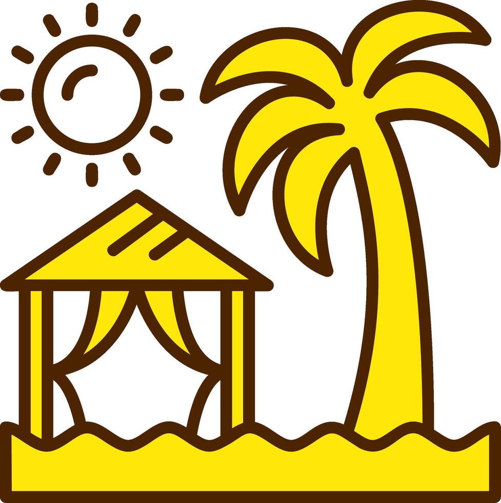 Beach camping Icon Design Symbol vector