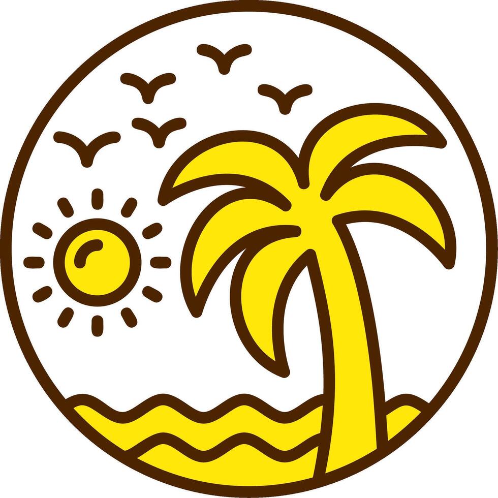 Beach painting Icon Design Symbol vector