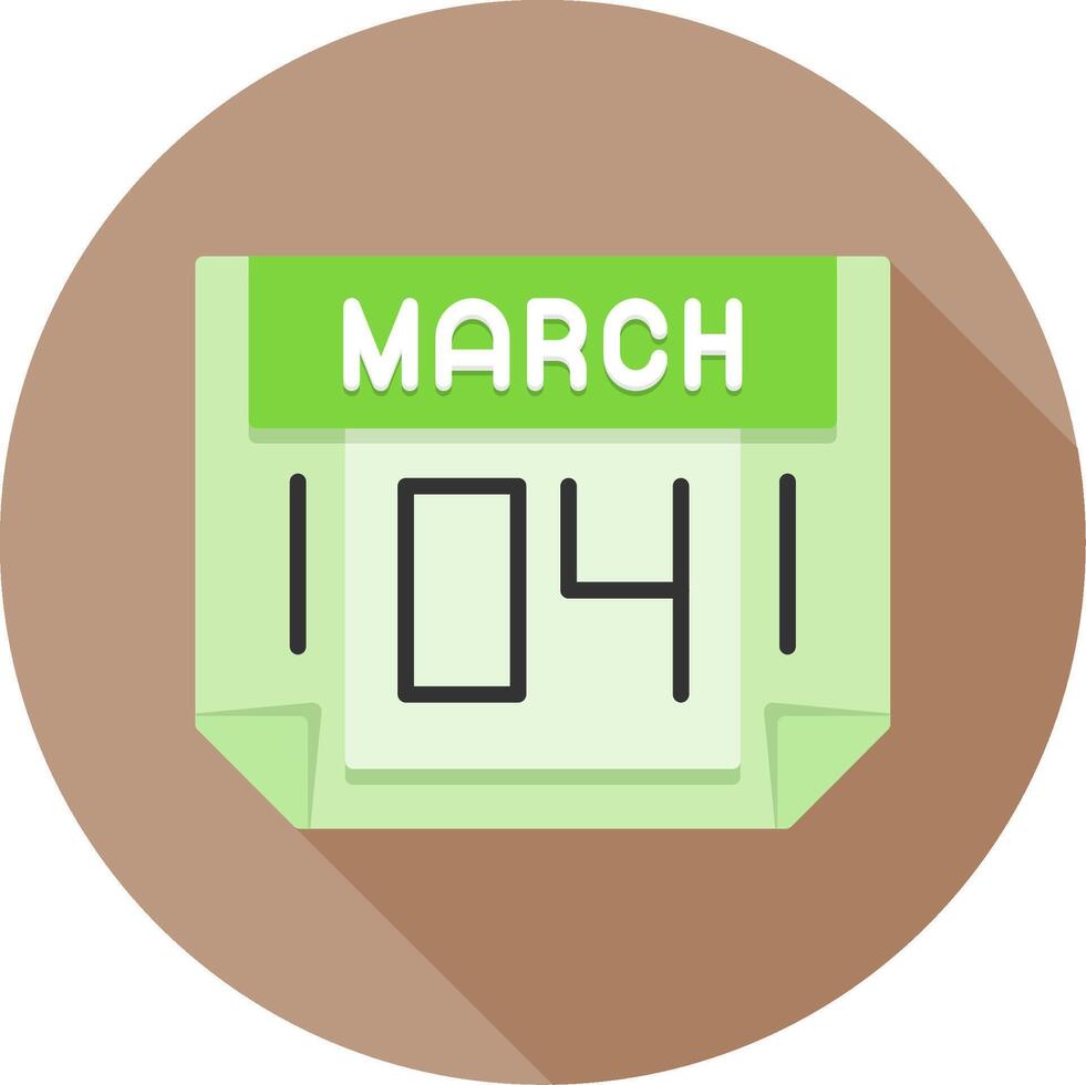 4 March Icon Design Symbol vector