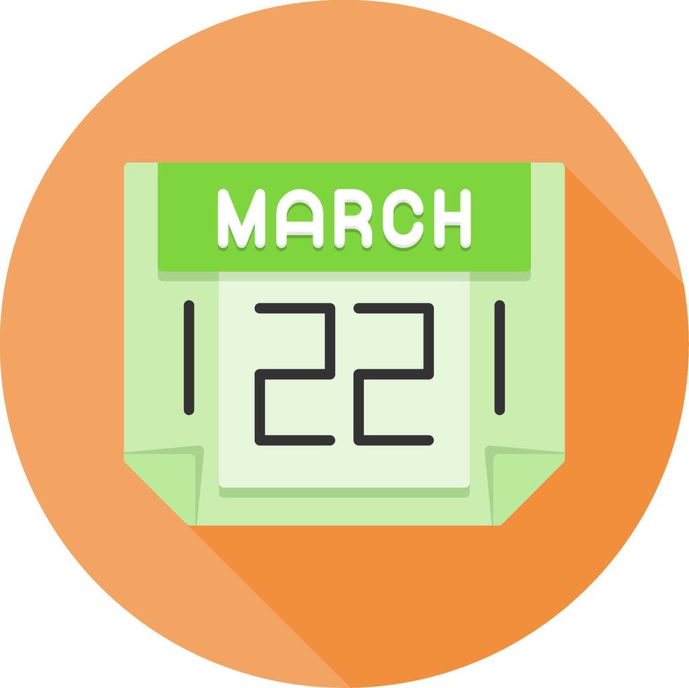 22 March Icon Design Symbol vector
