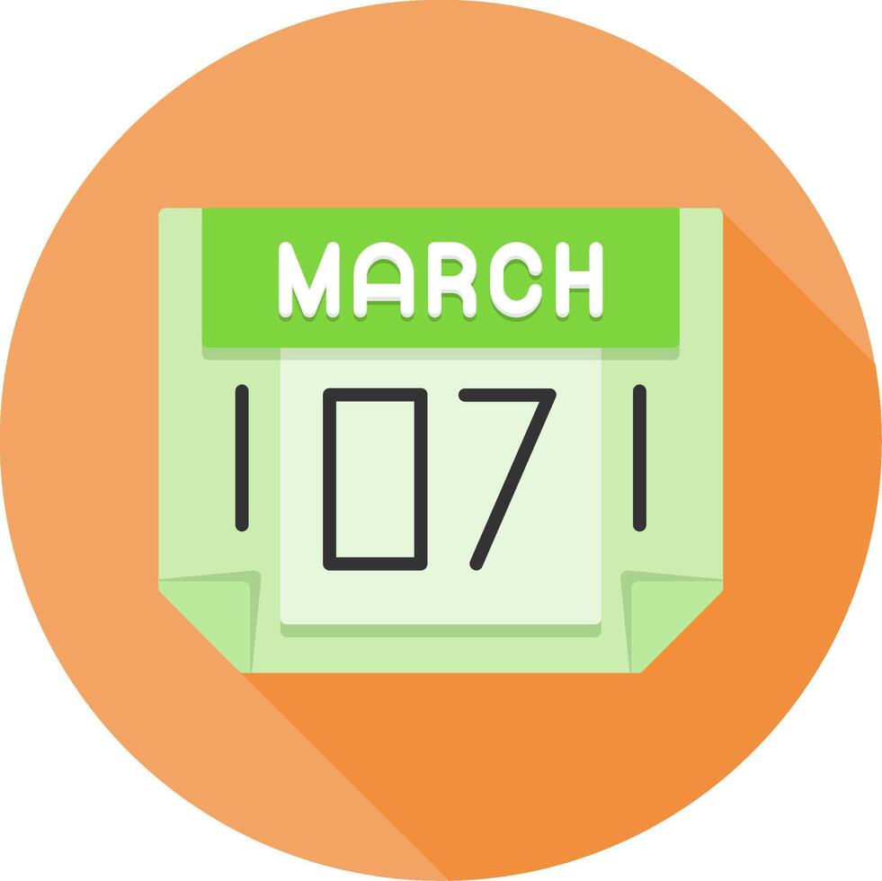 7 March Icon Design Symbol vector