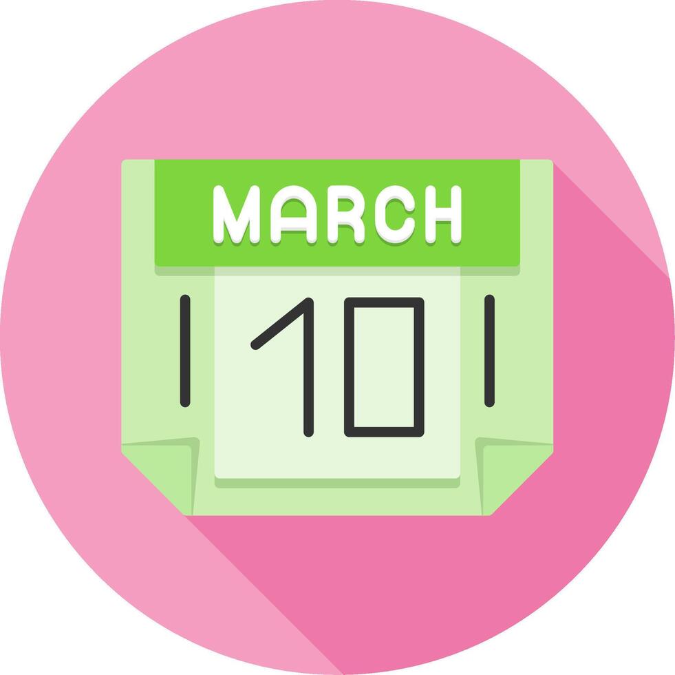 10 March Icon Design Symbol vector