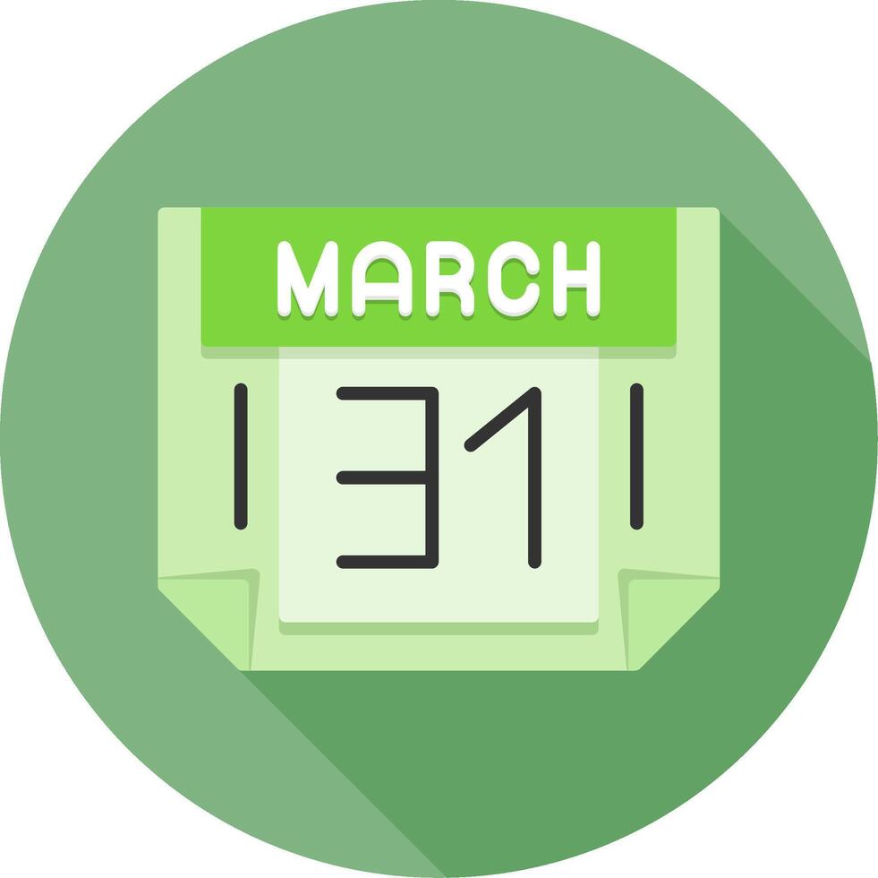 31 March Icon Design Symbol vector