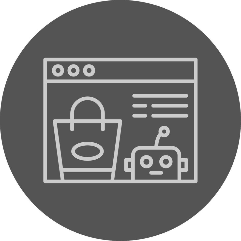 Virtual Shopping Assistant Icon Design vector
