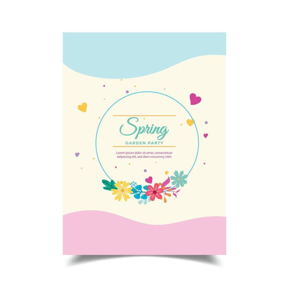spring party template illustration vector