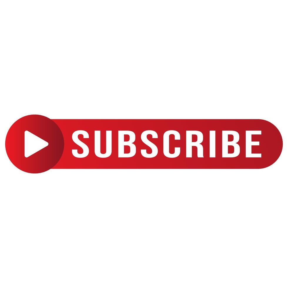 Subscribe button red button element vector