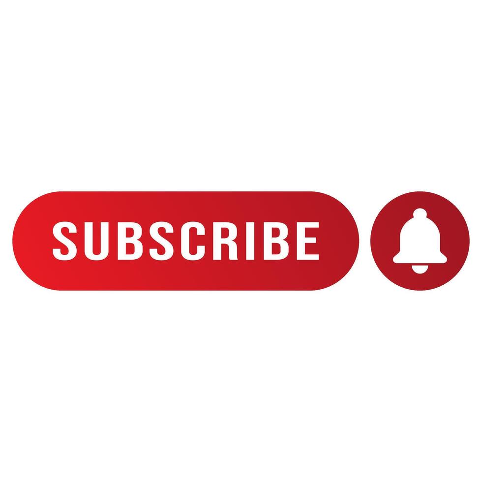 Premium Subscribe button with a bell icon vector