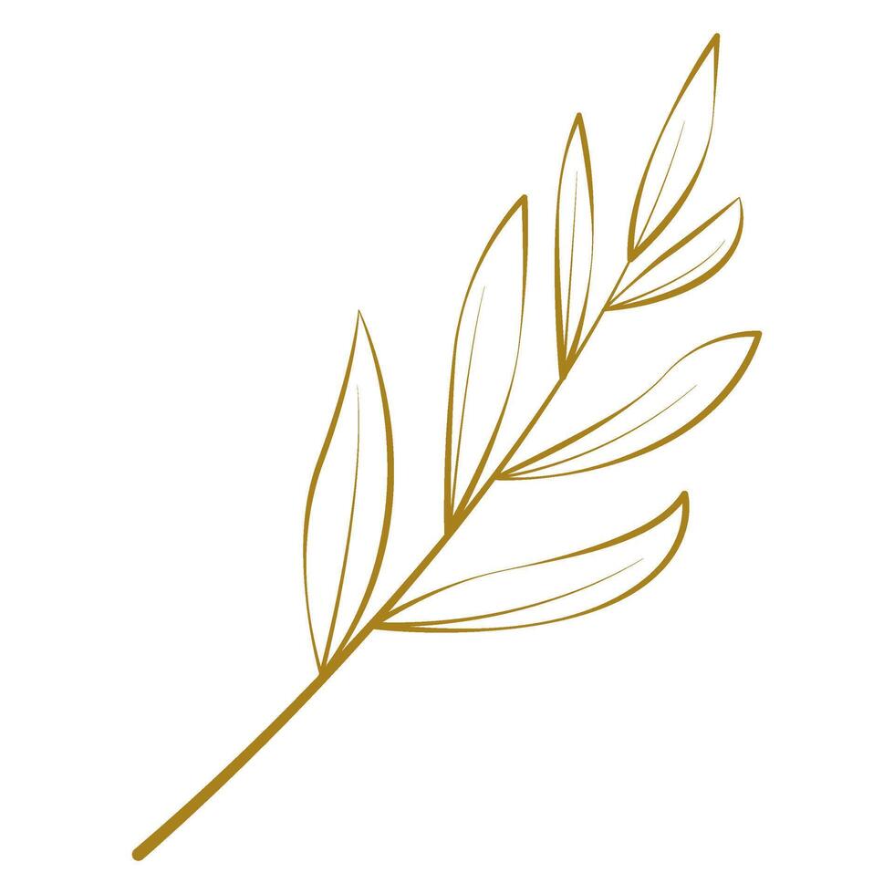 Autumn Leaves, Hand Drawn Line Art Ornament vector