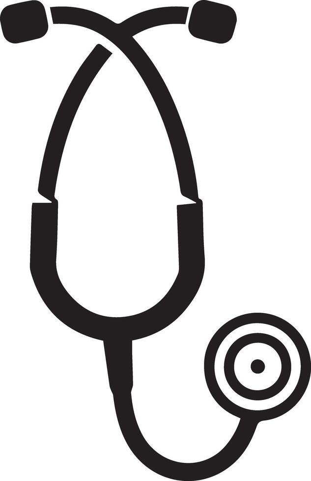 Stethoscope Icon for Medical Use Ideal for Clinics Hospitals and Healthcare Applications in a Minimalist Flat Style vector
