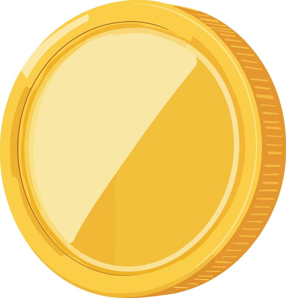 gold coin isolated on white background vector