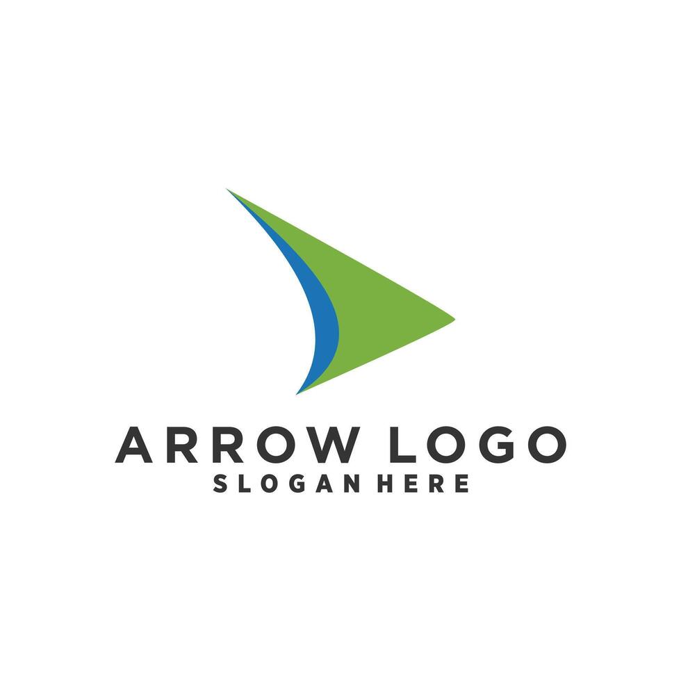 arrow logo design element with modern style vector