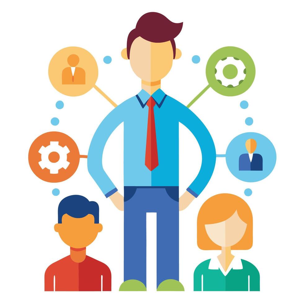a good team work concept vector