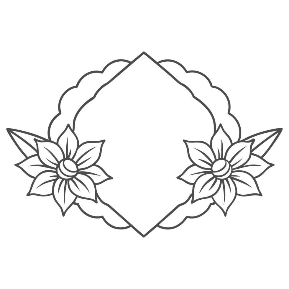 nice floral frame design vector