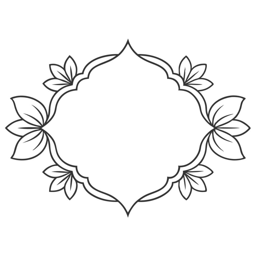 cute floral frame design vector