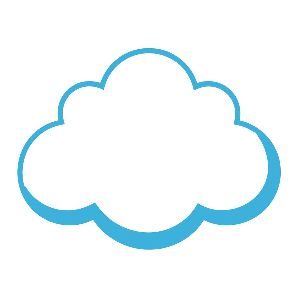 beautiful cloud shape on white vector