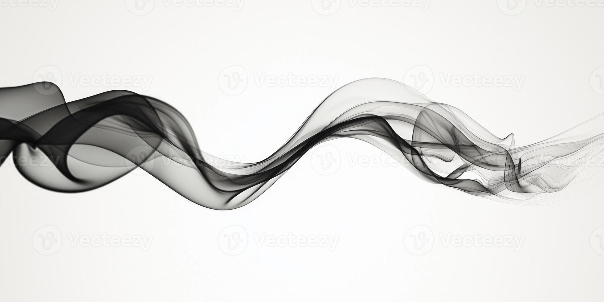 A mesmerizing plume of black smoke twists and expands skyward, creating stunning contrasts with the clean white background, showcasing deep blacks and soft grays in intricate detail. photo