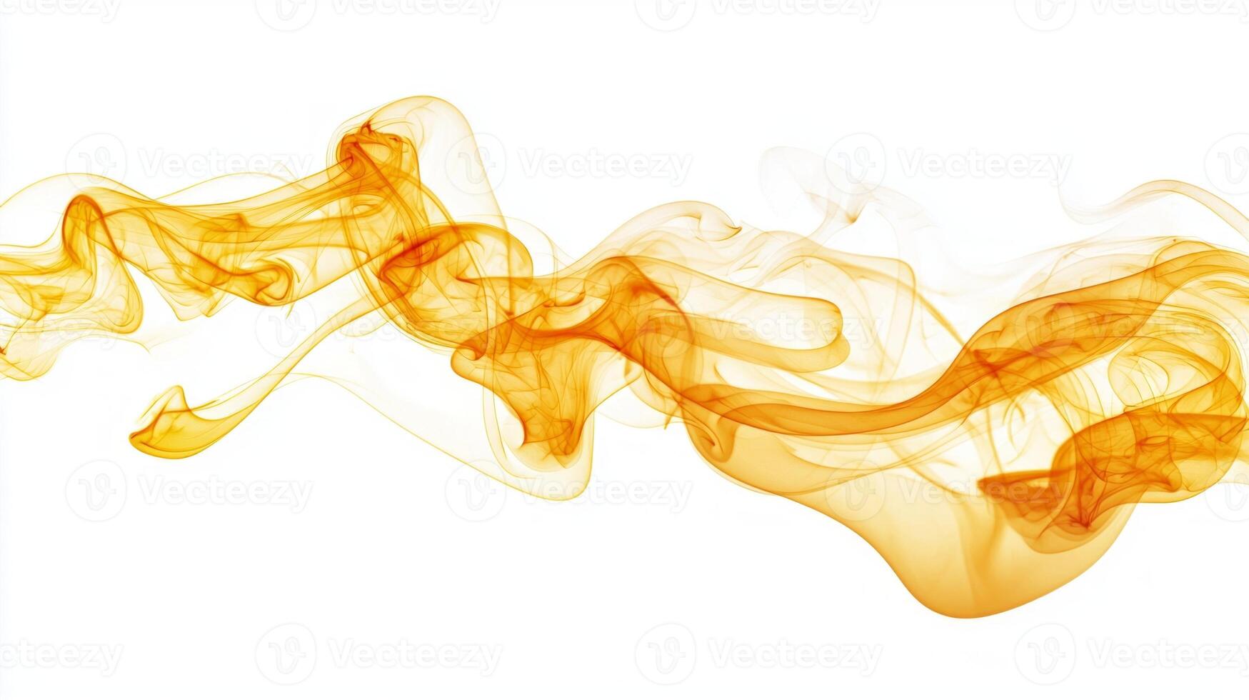 Soft, curling yellow smoke dances upwards, blending rich golden hues with pure white, creating an ethereal and captivating atmosphere that invites awe. photo