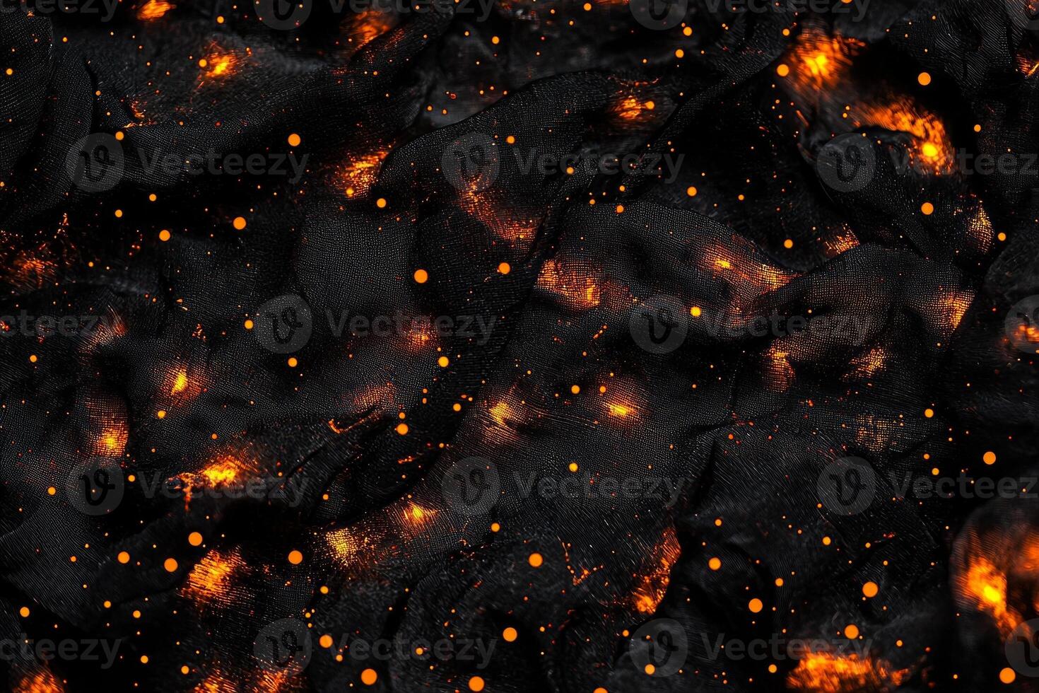 A mesmerizing arrangement of tiny yellow dots spreads across a dark expanse, interwoven by delicate glowing lines that evoke a tranquil cosmic atmosphere, inviting contemplation. photo
