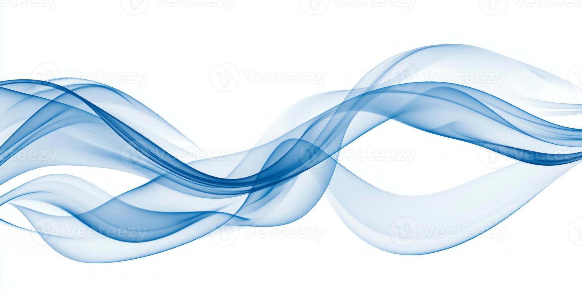 Blue smoke elegantly ascends in twisting forms, creating a captivating display of shades and flowing patterns against a bright white backdrop, evoking a sense of artistry and serenity. photo