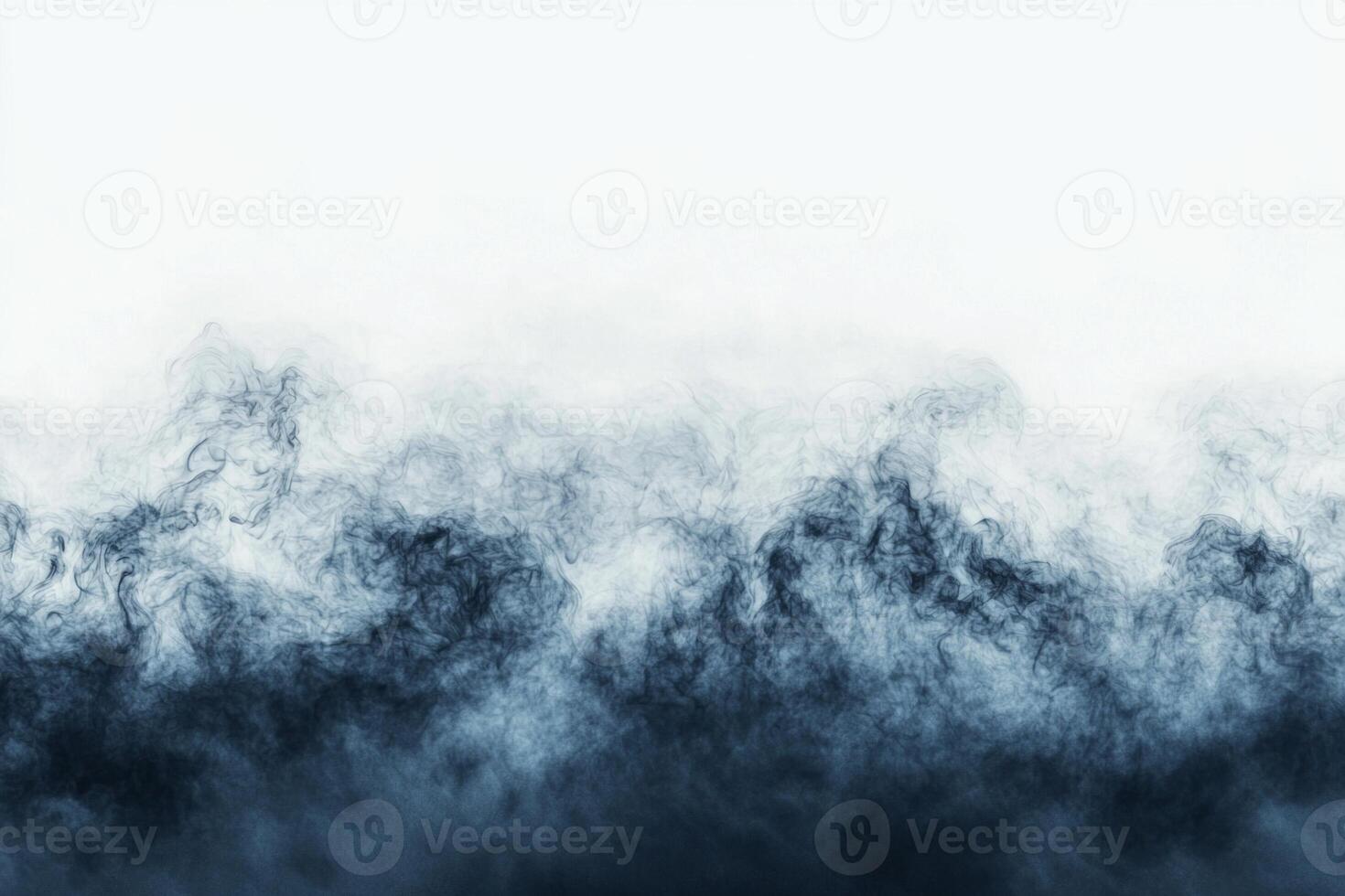 A mesmerizing swirl of thick blue smoke ascends gently, forming soft edges and an almost otherworldly pattern, evoking a sense of depth and tranquility. photo