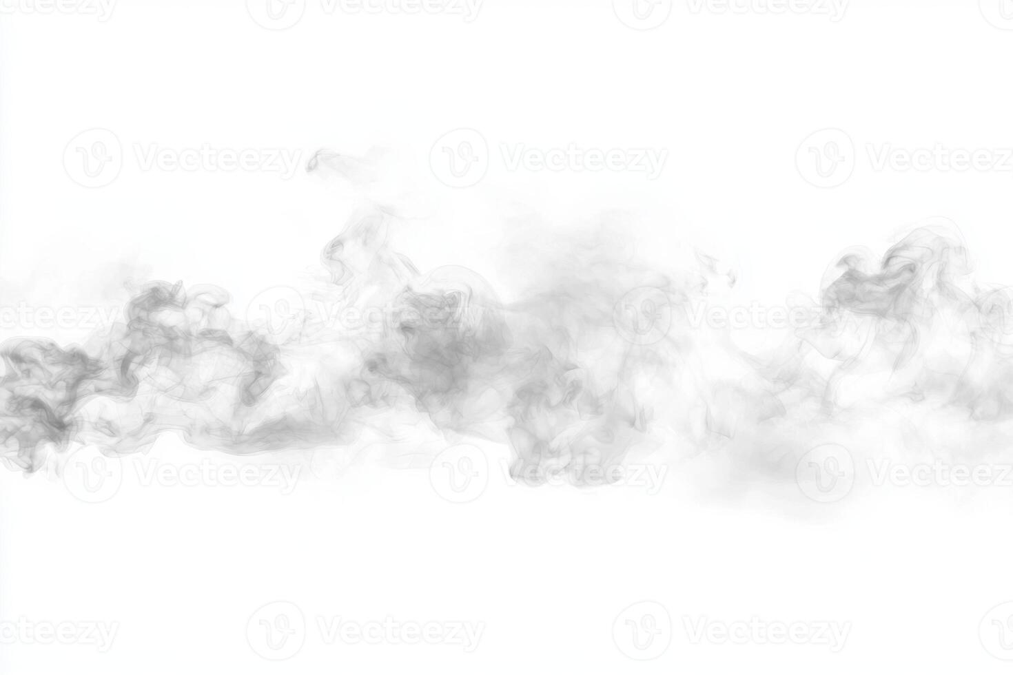 dense cloud of gray smoke rises softly, creating a captivating contrast with the bright white background. Its gentle undulations and variations in opacity offer a mesmerizing visual experience. photo