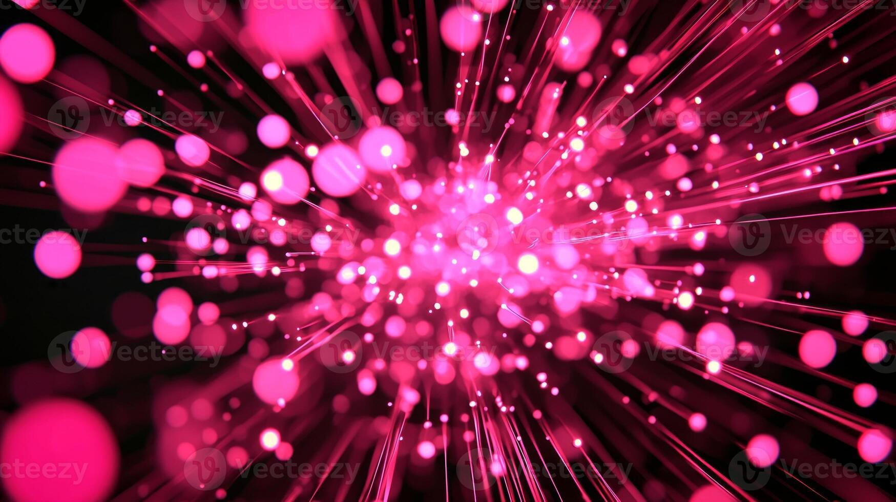 stunning display of pink particles radiates outward, creating an energetic explosion that captivates the viewer with cosmic vibrancy and dynamic movement. photo