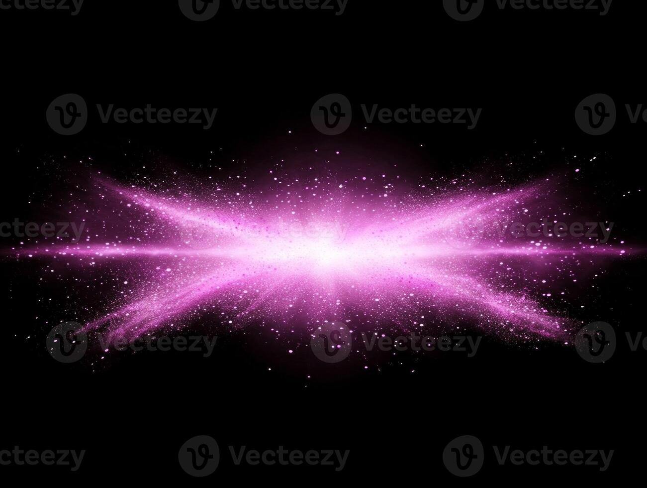 dynamic eruption of pink particles radiates from the center, illuminating the surrounding darkness with a soft yet powerful glow, evoking a sense of energy and wonder. photo