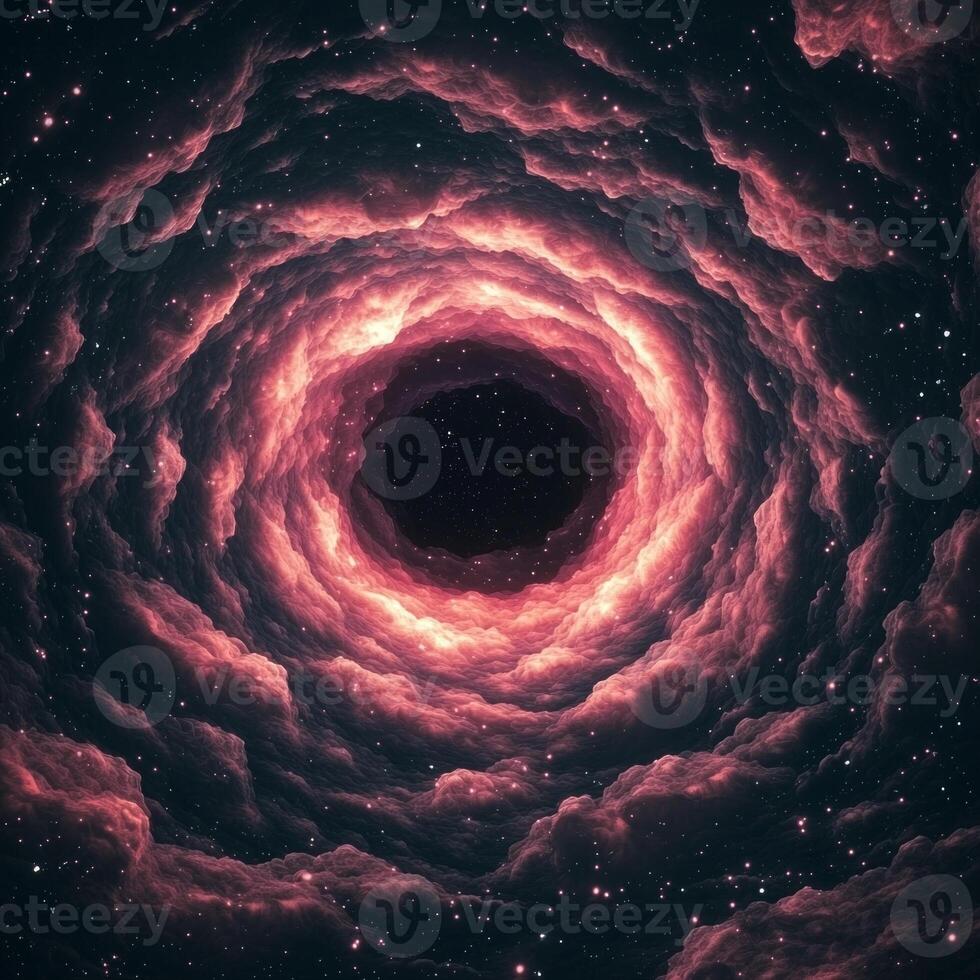 enchanting swirl of soft pink particles weaves through the void, forming a nebula that glows with an ethereal light, inviting cosmic wonder. photo