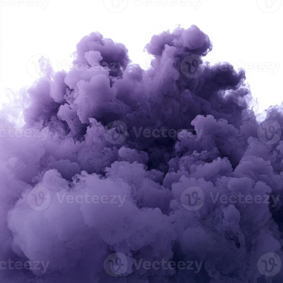 Wisps of violet smoke elegantly swirl and rise from below, creating a mesmerizing dance of colors. The soft edges and rich details evoke a sense of calm and intrigue. photo