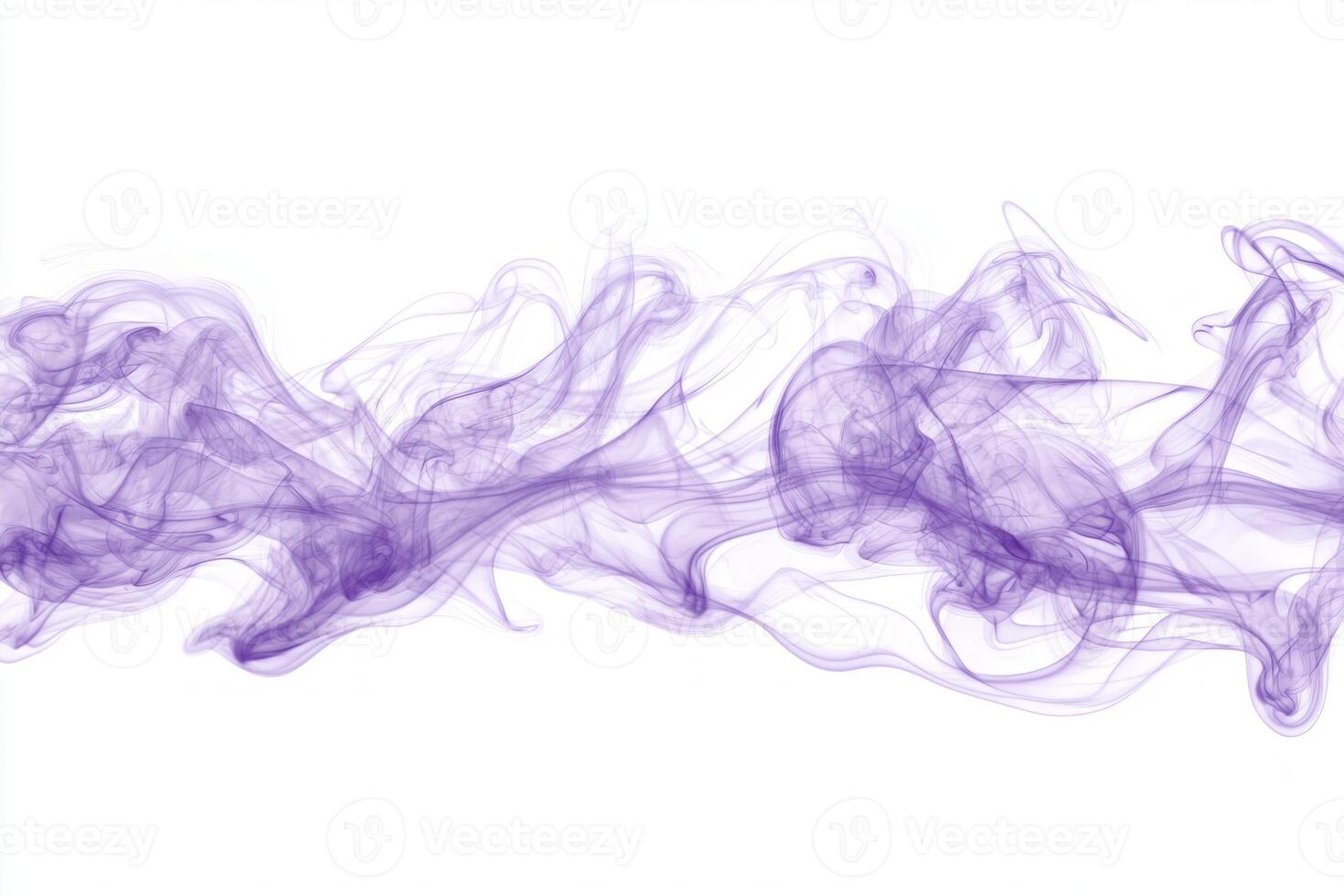 Thick purple smoke rises gracefully against a bright white background, with soft edges and varying opacity, creating an ethereal and dramatic visual experience. photo