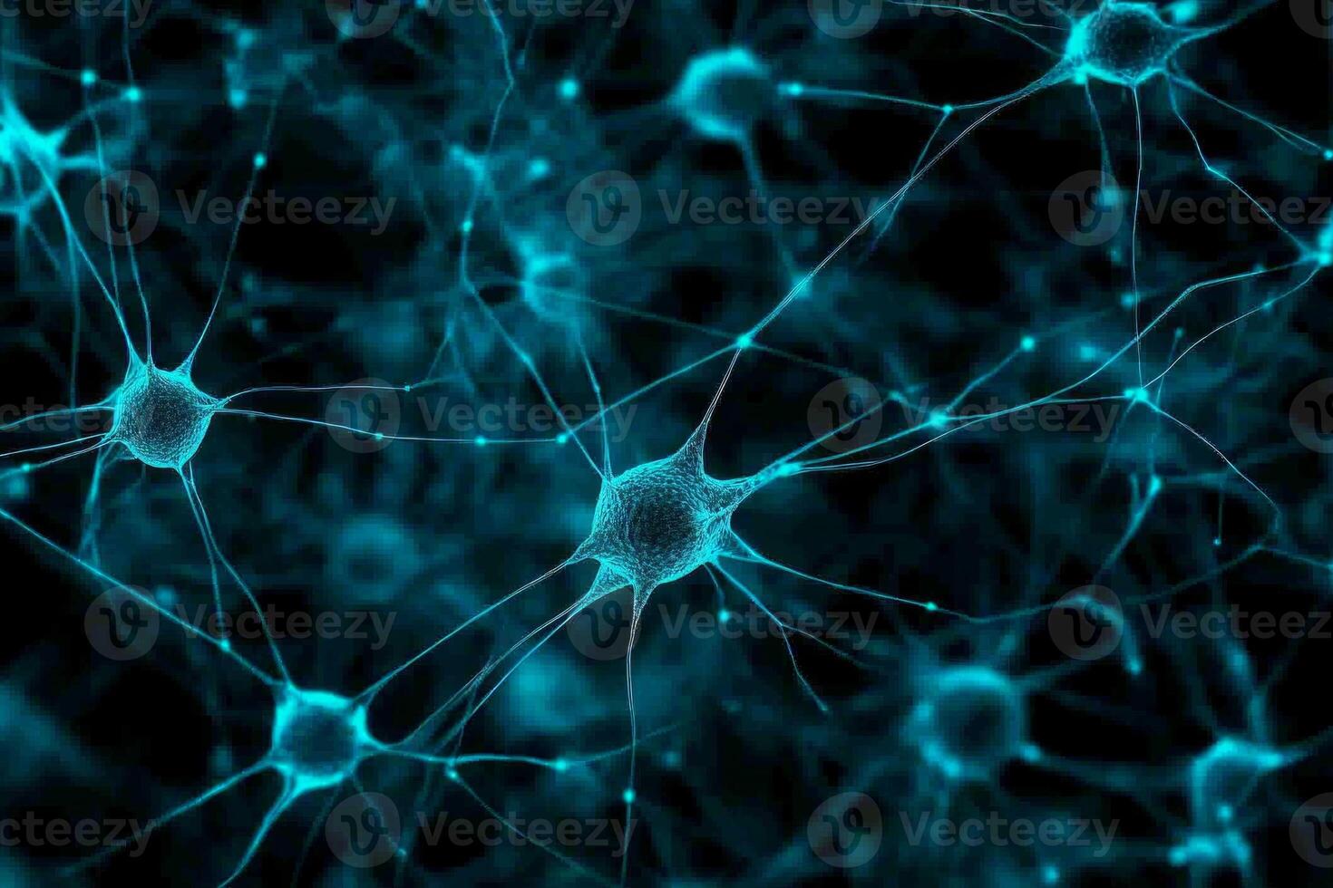 Turquoise dots scatter across a dark background, interconnected by glowing lines to evoke a cosmic ambiance, inviting contemplation and imagination. photo