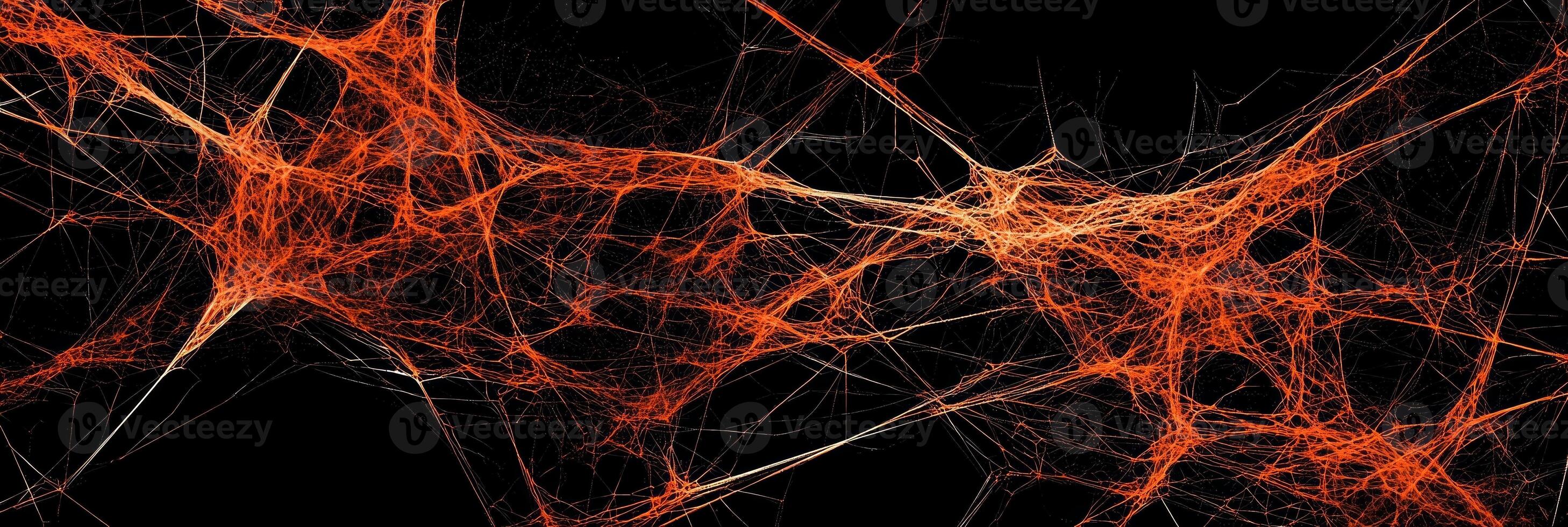 Radiant orange particles weave together intricate geometric shapes, illuminated by glowing lines, creating a mesmerizing abstract composition on a dark canvas. photo