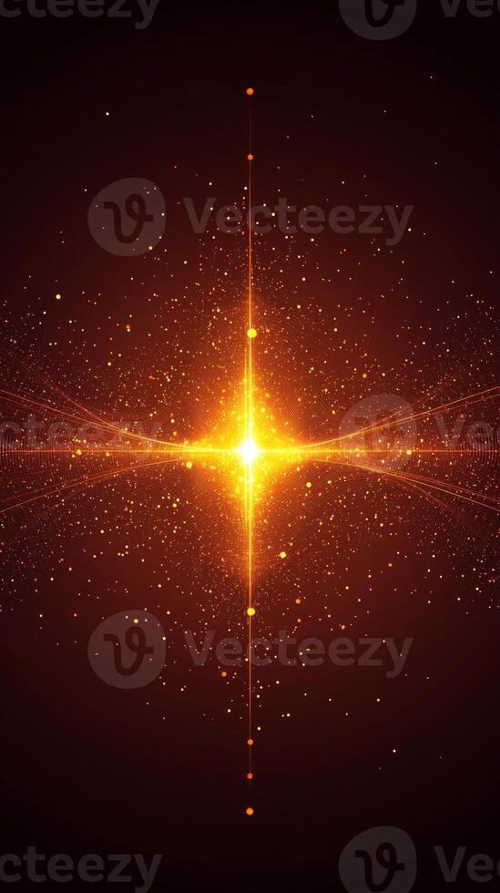 orange particle burst radiates outward with fiery intensity, scattering glowing particles in a captivating cosmic explosion that captures the imagination. photo