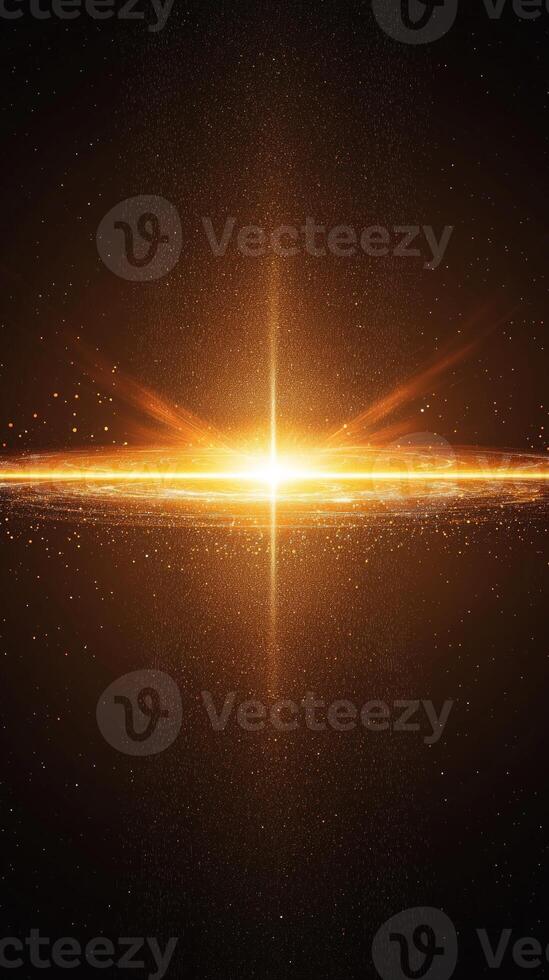 brilliant display of orange particles bursts forth, radiating energy as fiery waves scatter from the center, creating a mesmerizing cosmic effect filled with dynamism. photo