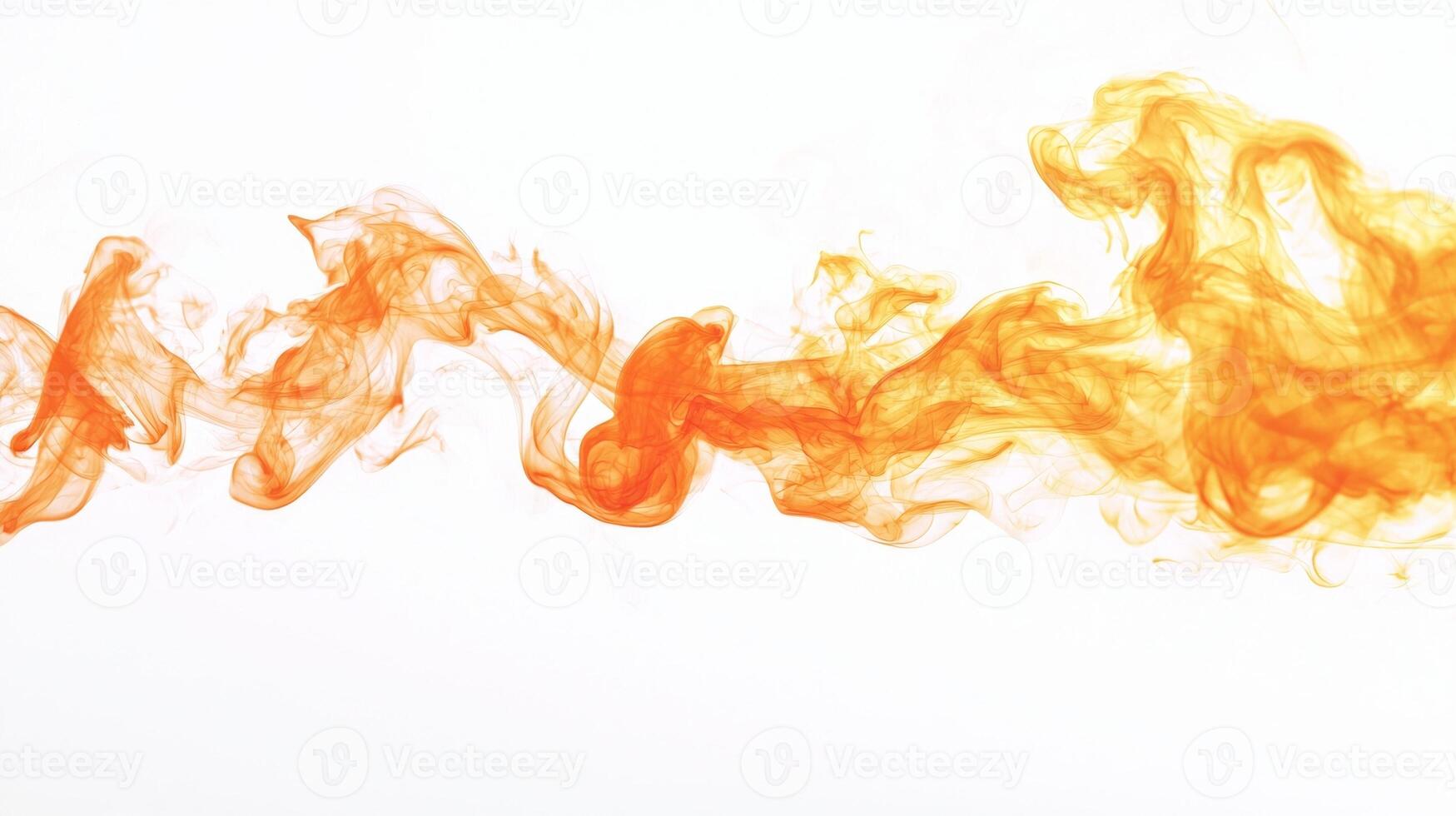 Gentle tendrils of orange smoke swirl and rise in a mesmerizing dance, blending bright hues into the soft air, creating an enchanting and ethereal atmosphere. photo