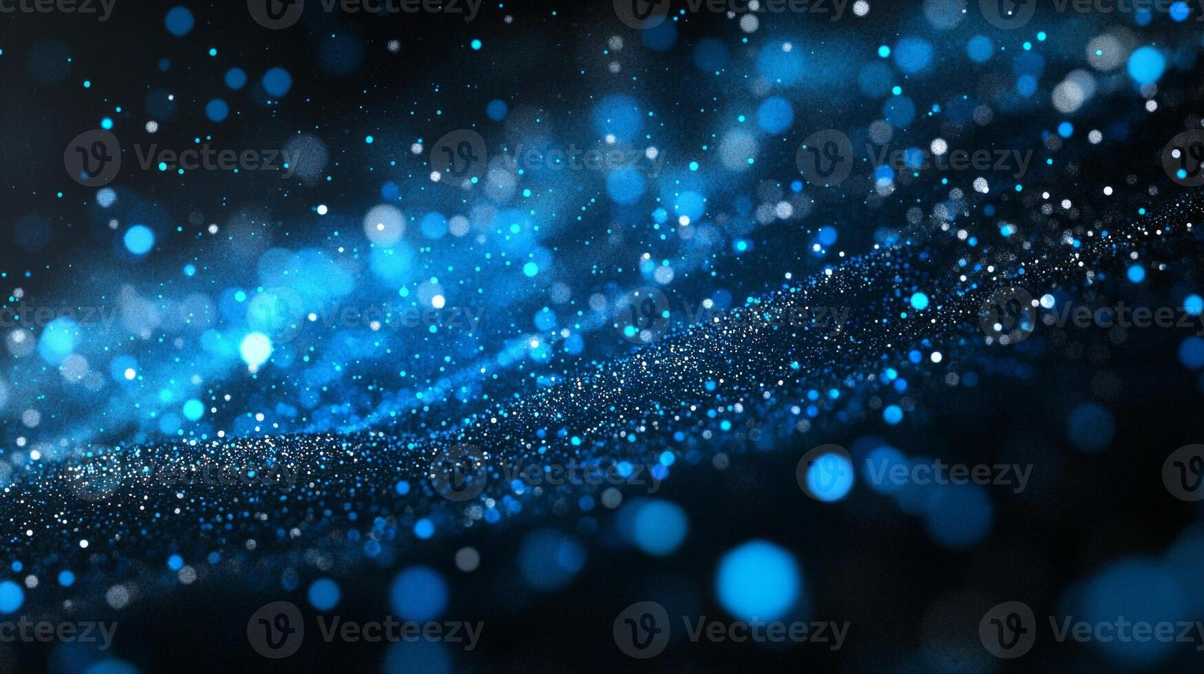 Radiating a soft blue glow, countless dots form a mesmerizing spiral pattern against a black canvas, evoking a sense of cosmic wonder and tranquility. photo