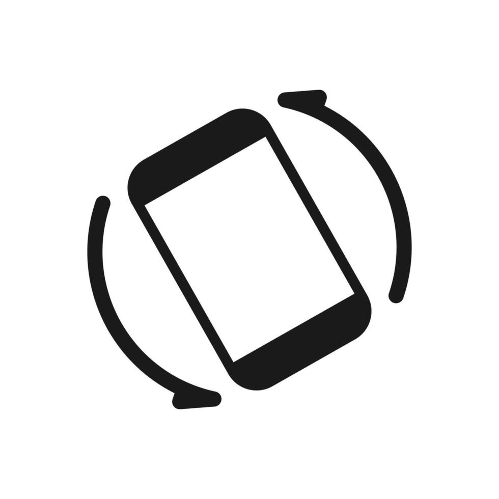 Rotate Mobile phone icon in flat style. Device rotation. Turn your device. illustration sign for web site or mobile app vector