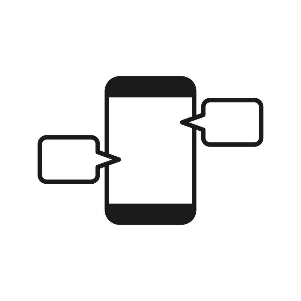 Mobile chat icon vector