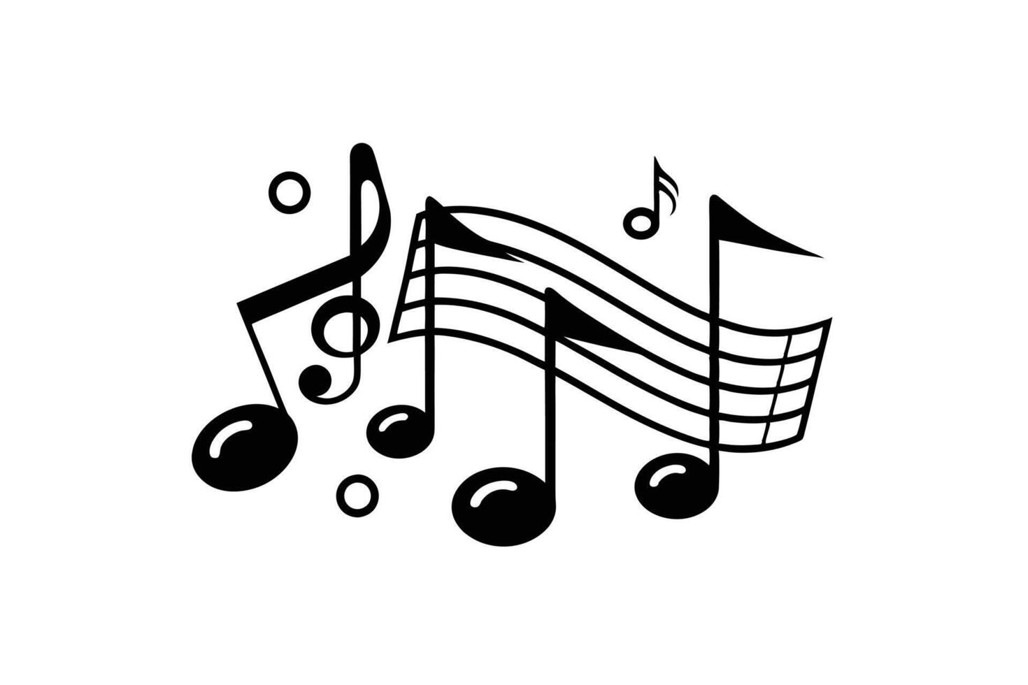 music notes icon vector