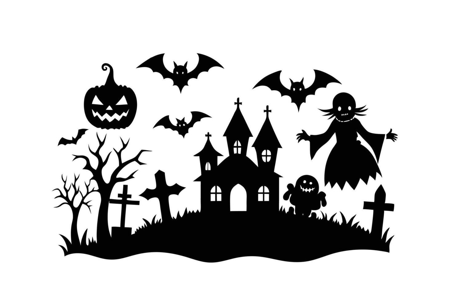 halloween bundle art vector