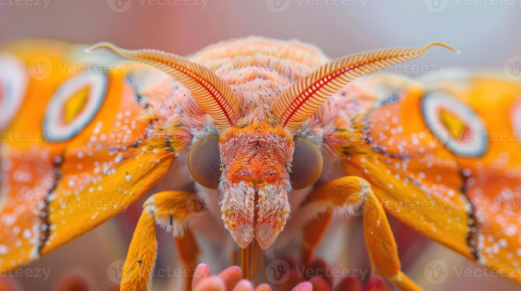 A close-up of an exotic, colorful butterfly. photo